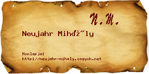 Neujahr Mihály névjegykártya